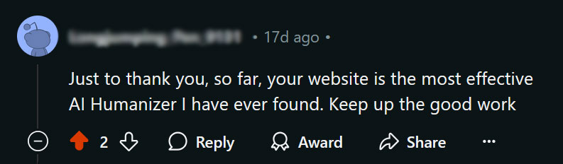 AI-Text-Humanizer.com user review 8